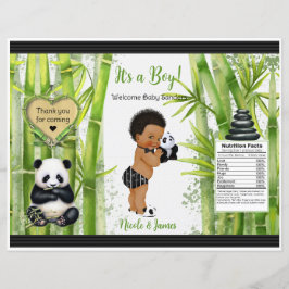 Panda Bamboe Thema Baby Jongen Chip Zak