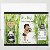 Panda Bamboe Thema Baby Jongen Chip Zak (Voorkant / Achterkant)