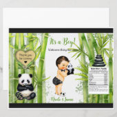 Panda Bamboe Thema Baby Jongen Chip Zak (Voorkant / Achterkant)