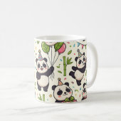Panda Bamboe Verjaardagsfeest Mok (Voorkant rechts)