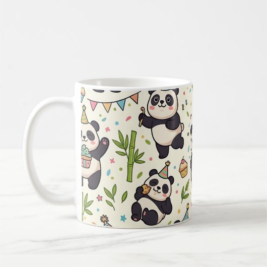 Panda Bamboe Verjaardagsfeest Mok (Links)