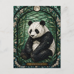 Panda Bamboebos Illumina Glas in Lood Briefkaart