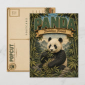 Panda Bamboebos POPCUT Briefkaart (Voorkant / Achterkant)