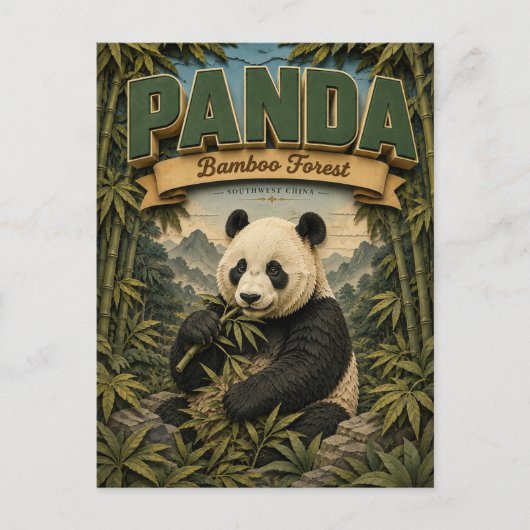 Panda Bamboebos POPCUT Briefkaart (Voorkant)