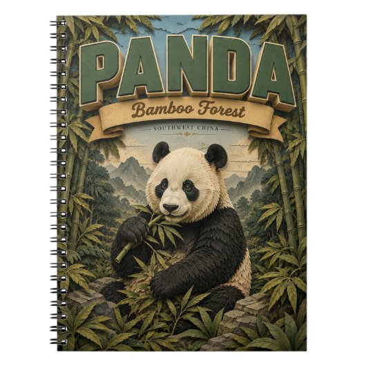 Panda Bamboebos POPCUT Notitieboek (Voorkant)