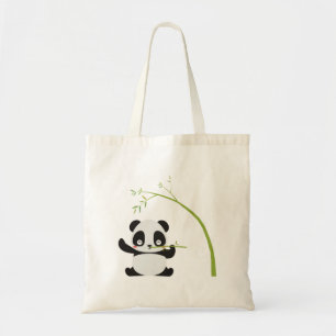 Panda Bamboo Cute Design Canvas tassen