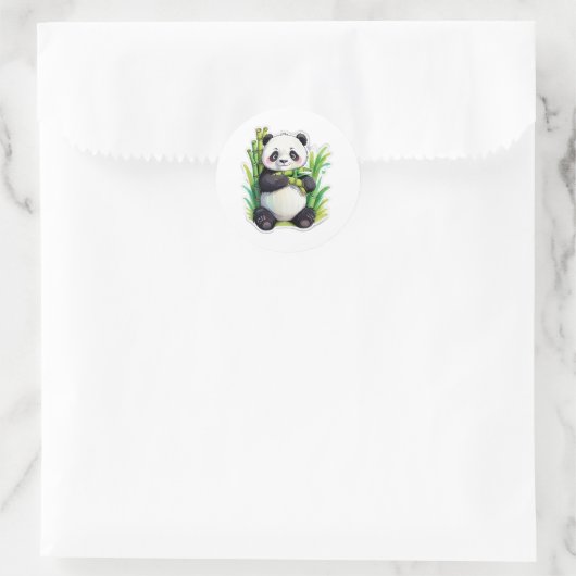 Panda Bamboo Knuffel Sticker (Tas)