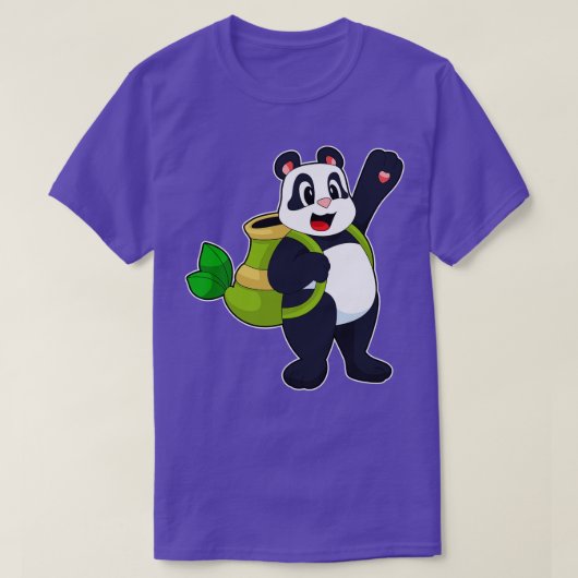 Panda Bamboo-rugzak T-shirt (Design voorkant)