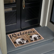 Panda Bamboo Welkom Mat