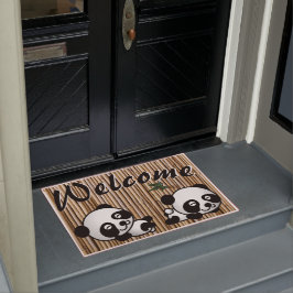 Panda Bamboo Welkom Mat