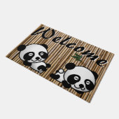 Panda Bamboo Welkom Mat (Schuin)