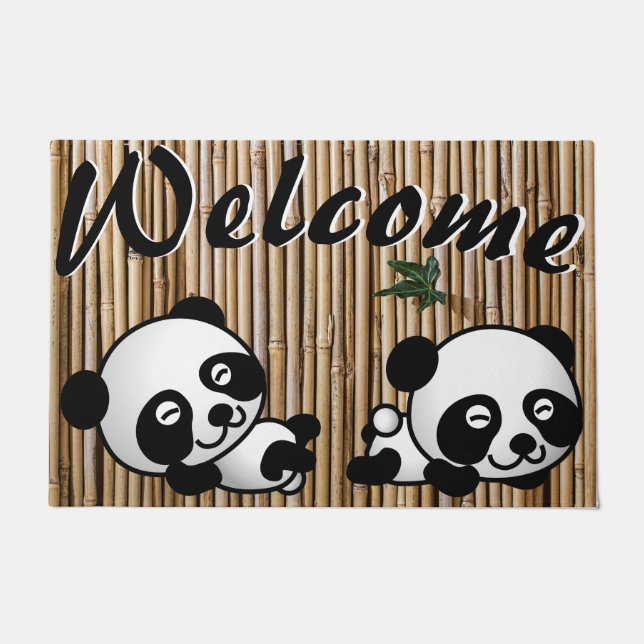 Panda Bamboo Welkom Mat (Voorkant)