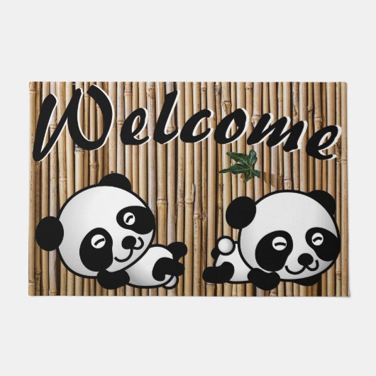 Panda Bamboo Welkom Mat (Voorkant)