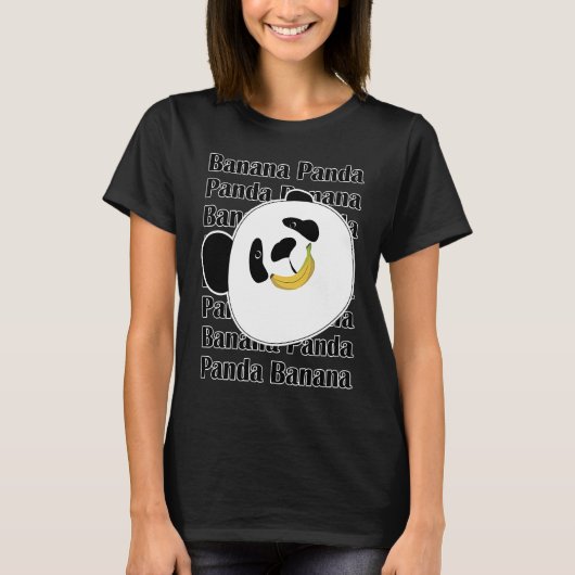 Panda Banana Happy Smile T-shirt (Voorkant)