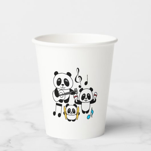 Panda Band - 1000Pandas door Amanda Roos Papieren Bekers (Voorkant)