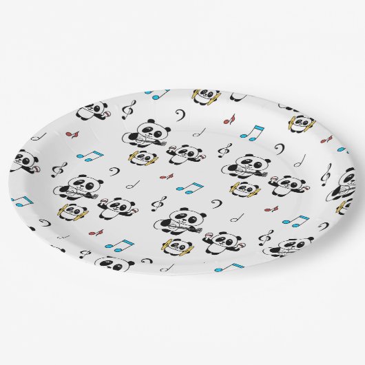 Panda Band - 1000Pandas door Amanda Roos Papieren Bordje (Gekanteld)