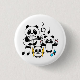 Panda Band - 1000Pandas door Amanda Roos Ronde Button 3,2 Cm