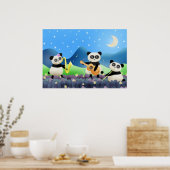 Panda Band - poster afdrukken (Keuken)