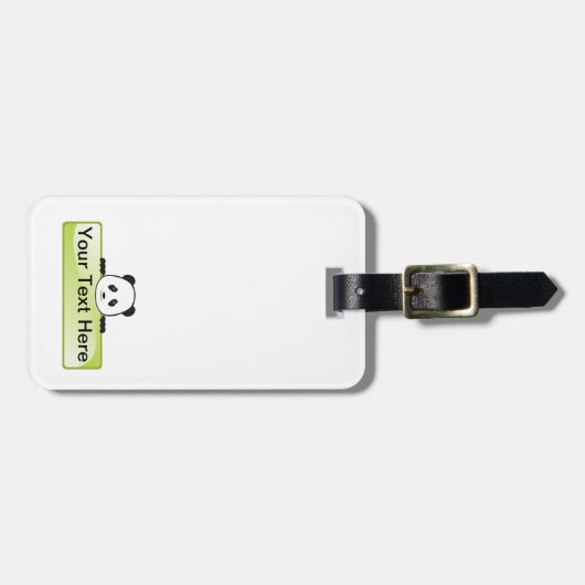Panda Banner Bagagelabel (Voorkant horizontaal)