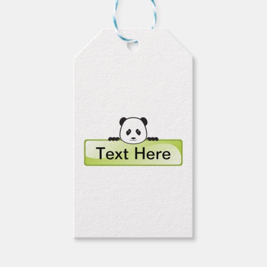 Panda Banner Cadeaulabel (Voorkant)