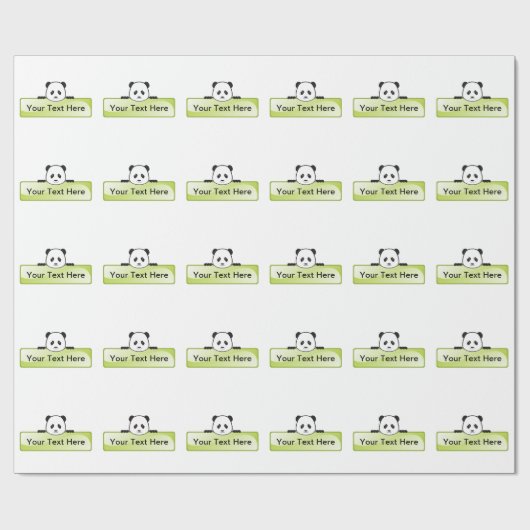 Panda Banner Cadeaupapier (Vlak)