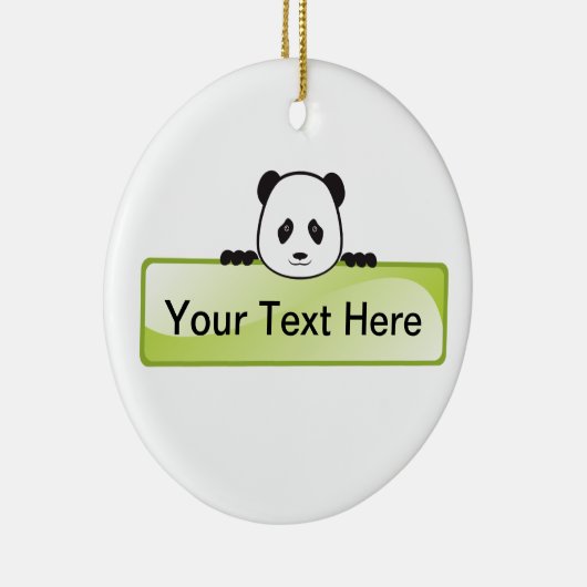 Panda Banner Keramisch Ornament (Rechts)
