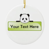 Panda Banner Keramisch Ornament (Voorkant)