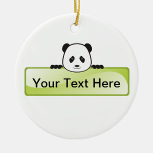 Panda Banner Keramisch Ornament