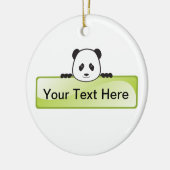 Panda Banner Keramisch Ornament (Links)