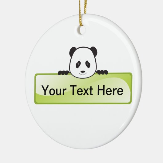Panda Banner Keramisch Ornament (Links)