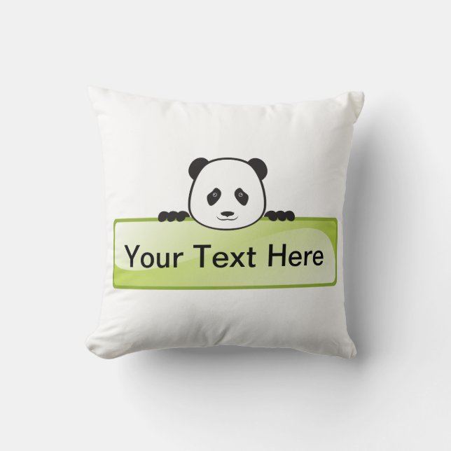 Panda Banner Kussen (Voorkant)