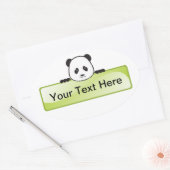 Panda Banner Ovale Sticker (Envelop)