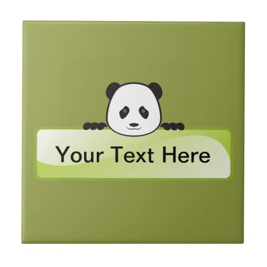 Panda Banner Tegeltje (Voorkant)