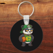 Panda Basketbal 67 Gen Alpha Slang Srts Mannen Jon Sleutelhanger (Voorkant)