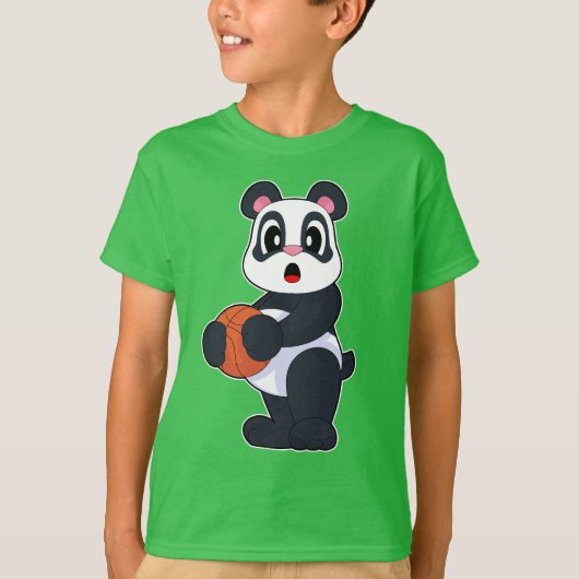 Panda Basketball player Basketball T-shirt (Voorkant)