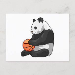 Panda Basketball speler Basketball Briefkaart