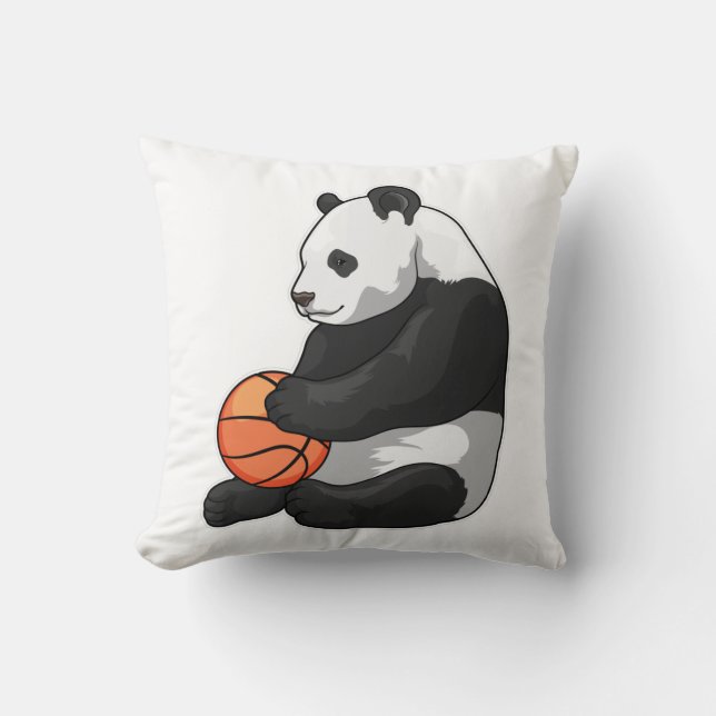 Panda Basketball speler Basketball Kussen (Voorkant)