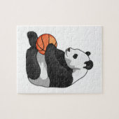 Panda Basketball speler Basketball Legpuzzel (Horizontaal)
