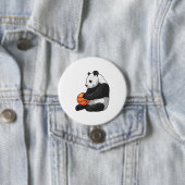 Panda Basketball speler Basketball Ronde Button 7,6 Cm (In situ)