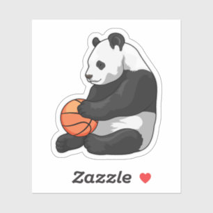 Panda Basketball speler Basketball Sticker