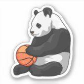 Panda Basketball speler Basketball Sticker (Voorkant)