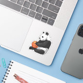 Panda Basketball speler Basketball Sticker (Laptop met iPhone)