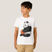 Panda Basketball speler Basketball T-shirt (Voorkant volledig)