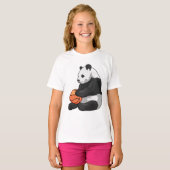Panda Basketball speler Basketball T-shirt (Voorkant volledig)