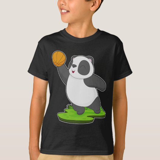Panda Basketball speler Basketball T-shirt (Voorkant)