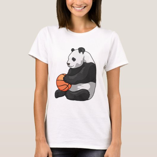 Panda Basketball speler Basketball T-shirt (Voorkant)