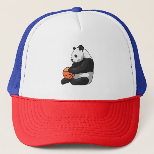 Panda Basketball speler Basketball Trucker Pet (Voorkant)