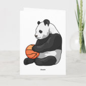 Panda Basketballspeler Basketbal Kaart (Achterkant)