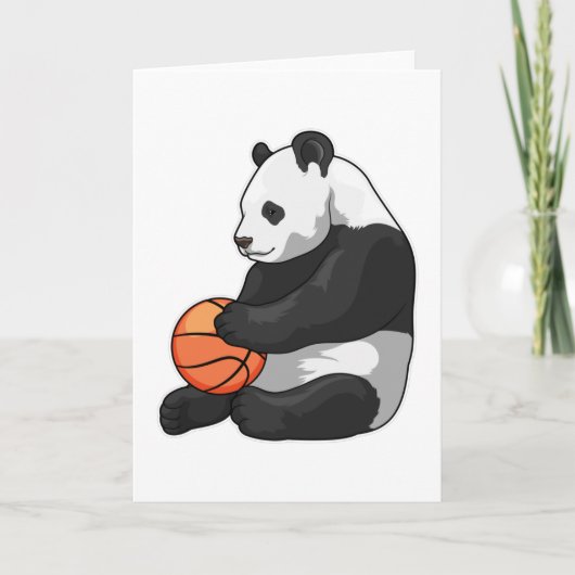 Panda Basketballspeler Basketbal Kaart (Voorkant)