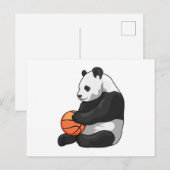 Panda Basketbalspeler Basketbal Briefkaart (Voorkant / Achterkant)